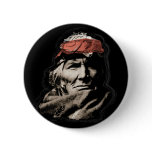 Native American Indian Warrior Button
