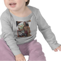 Native American Indian & Wolf T Shirt