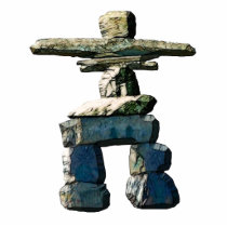Native American Inuit Inukshuk Sculpted Gift Photo Cut Out