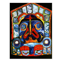Native American Mask Postcards