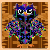 Native American Owl wall clocks