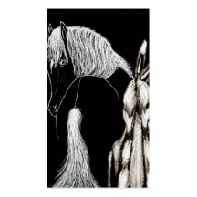 native american pony business cards
