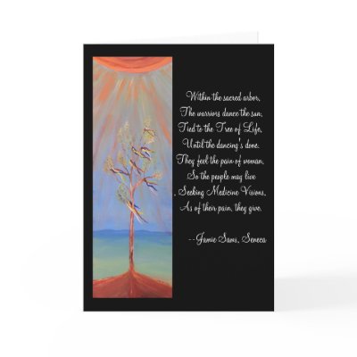 Native American Sun Dance Tree of Life Cards by kdpurdy2