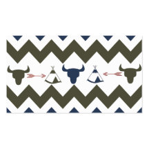 Native American Tribal Chevron Skulls Tipi Arrows Business Card Templates