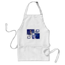 Native American Woman & Blue Wolf Design Apron