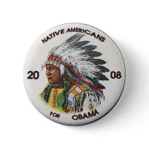 Native Americans for Obama Button
