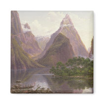 Native figures in a canoe at Milford Sound Magnets