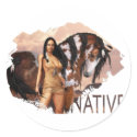 Native Girl Dakotah Sticker