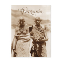 Native girls adorned  with ornaments, Tanzania