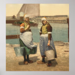 Native girls of Marken Island, Holland posters