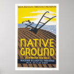 Native Ground Farmhouse 1936 WPA posters