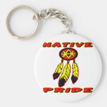 Native Pride 3 Feathers Keychain