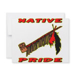 Native Pride Tobacco Peace Pipe invitations