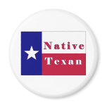 Native Texan Lone Star Flag Refrigerator Magnets