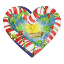 Nativity in Heart Shaped Peppermnt