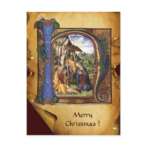 NATIVITY PARCHMENT Blue Sapphire Monogram