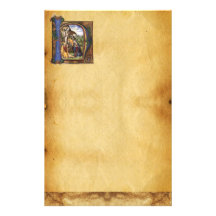 NATIVITY PARCHMENT Monogram Stationery Design