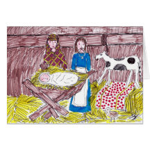 Nativity Scene Christmas Card