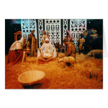 Nativity scene Christmas card Customise