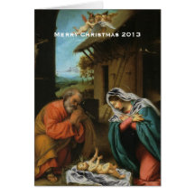Nativity Scene Christmas Greeting Card
