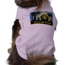 Nativity Silhouette Joy to the World Doggie Tee