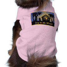 Nativity Silhouette Joy to the World Doggie Tee