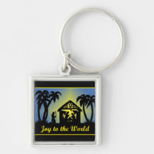 Nativity Silhouette Joy to the World Keychains