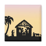 Nativity Silhouette Wise Men on the Horizon magnets