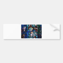 Nativity stained glass window bumper sticker