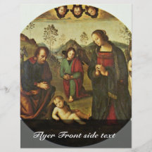 Nativity Tondo By Perugino Pietro (Best Quality) Flyers