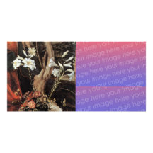 NATIVITY WITH WHITE LILLES - MAGIC OF CHRISTMAS CUSTOMIZED PHOTO CARD