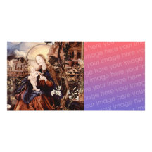 NATIVITY WITH WHITE LILLES - MAGIC OF CHRISTMAS CUSTOMIZED PHOTO CARD