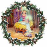 NATIVITY & WREATH by SHARON SHARPE photo sculptures