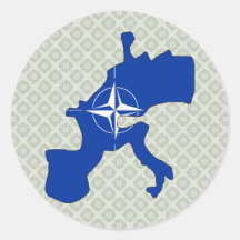 Nato Flag Map full size Sticker