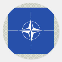 Nato High quality Flag Round Stickers