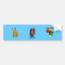 Natty Dread Rastaman With Dreadlocks Bumper Sticker