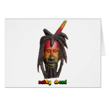 Natty Dread Rastaman With Dreadlocks Cards