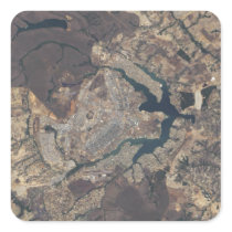 Natural-colour image of BrasÃ¯Â¿Â½lia, Brazil Square Stickers