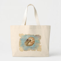 Natural History Nautilus Tote Bags