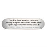 Natural Liberty Oliver Cromwell Quote 1654 Skateboard