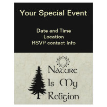 Natural Religion Flyer Design