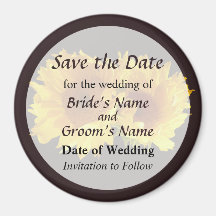 Naturally Blonde Sunflowers Save the Date Magnets