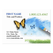 Nature Artist Painting Cloud Sky with Butterfly Business Cards