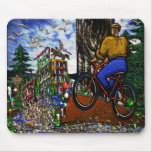 Nature Bike Ride to Work Mouse Pad