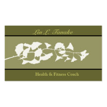 Nature Branch Asian Flare Ginkgo Business Card Templates