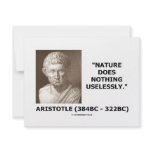 Nature Does Nothing Uselessly (Aristotelian Quote) Custom Invitations