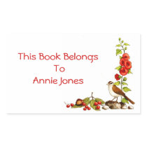 Nature Drawing: Birds, Berries: Book Plate