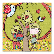 Nature Princess Birthday Invitation invitations