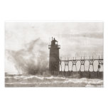 Nature’s Fury Lighthouse Photographic Print