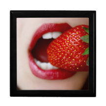 Nature's Candy - Woman Eating Strawberry Gift Box